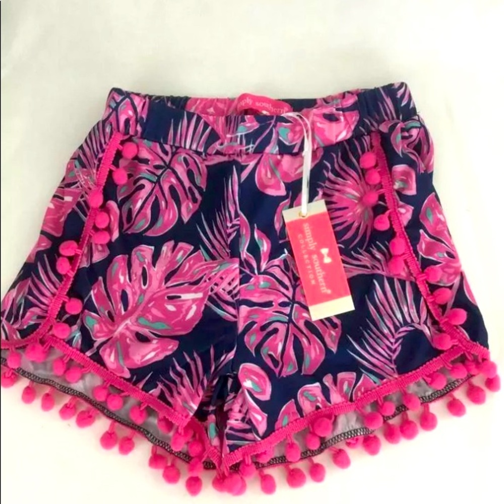 Simply Southern Youth Shorts Pom Pom
